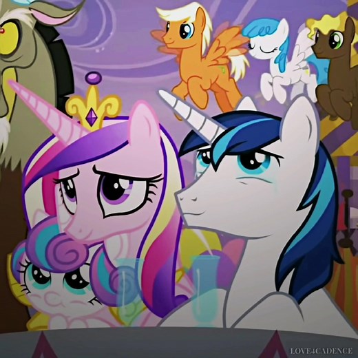 Adorable Mane 6 Scene with Princess Cadence and Flurry Heart