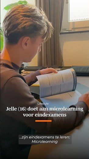 Jelle (16) does microlearning for final exams