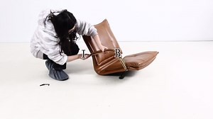 JAYDEN CREATION Patrizia Contemporary Task Chair Office Swivel Ergonomic Upholstered Chair with Tufted Back-Black OFHT0417-BLACK