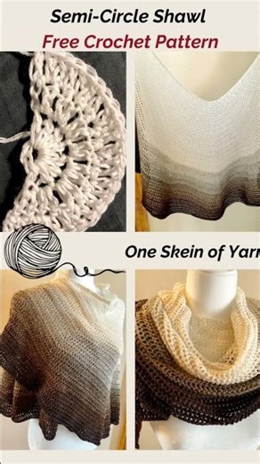 Learn how easy it is to crochet this circular shawl get the free pattern #crochet #crochetpatterns