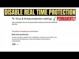 turn off real-time protection windows 11/10 | real time protection off permanently | Learn Bulk