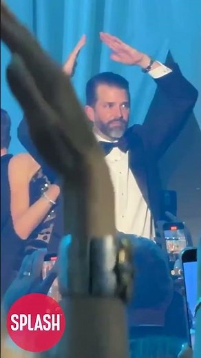 Donald Trump Jr. And Bettina Anderson Dance While Village People Perform YMCA