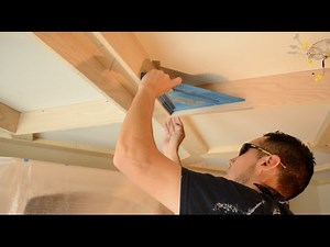 Coffered Ceiling - Wrapping the Framing with Red Oak