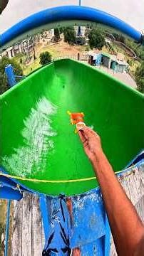 No water No problem 😁 waterslide POV