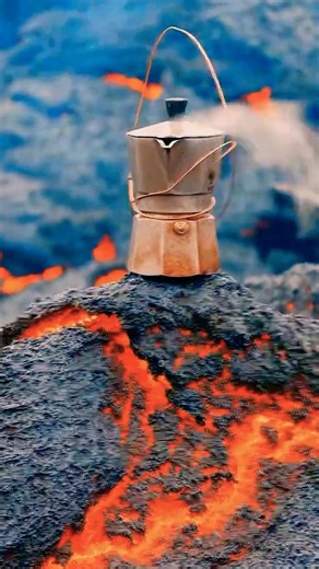 Picnic on flowing lava! The volcano where people grilled sausages
