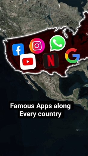 Most Popular Apps by Country 🌍 | Famous Apps Around the World | Map Animation #apps #shorts