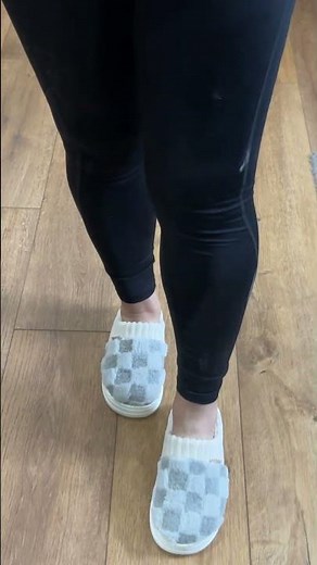 Who else lives in cozy slippers year-round? These fluffy anti-slip slippers are perfect for cold