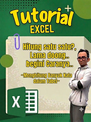 Cara keren di excel menghitung banyaknya kata #creatorsearchinsights #FiturSuaraTikTok #tutorialexcel #Panduanexcel #excelpemula