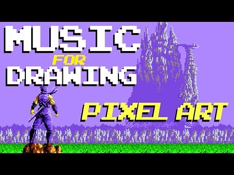 Music for drawing pixel art