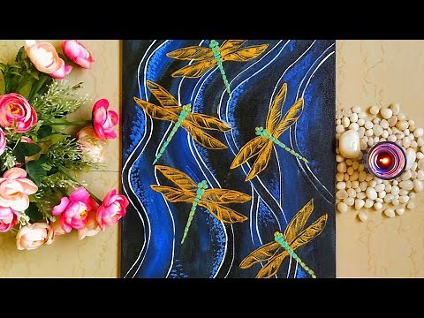 How To Paint Dragonfly / Step By Step Painting For Beginners