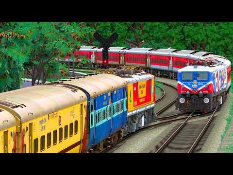 TWO TRAIN CROSSING SPEED IN SAME RAIL | BUMPY RAILROAD | Train Simulator | Railwork | NTG GAMING