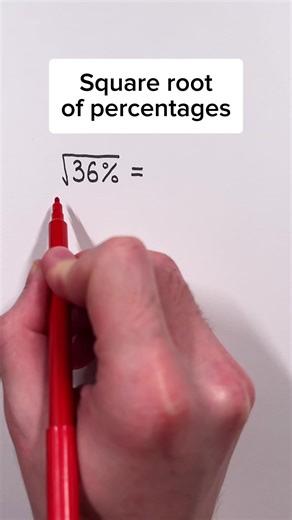 Square root of percentages #math #percentage #mathtips