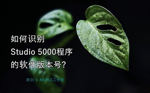 如何识别Studio 5000程序的软件版本号
