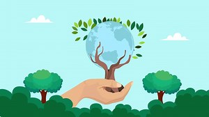 Download Save the world Mother earth day tree background animation for free