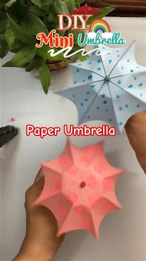 Cute Mine Paper Umbrella Craft☔ easy DIY umbrella for kids