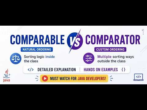 Comparable vs Comparator in Java | Complete Guide with Detailed Hands-on Examples