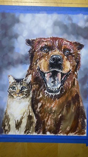 Reuniting Rex and Leia in a Custom Pastel Portrait Tribute