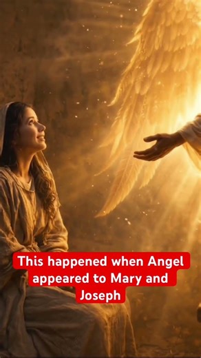 This happened when Angel appeared to Mary and Joseph