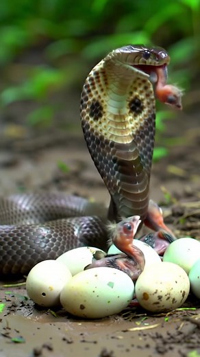 King Cobra Coiled Around a Nest of Eggs in the Jungle #KingCobra #CobraHatching #WildlifePhotography #NatureDocumentary #JungleLife #PredatorAndPrey #SnakeNest #reels | Frederick4k