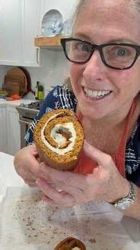 Easy to make pumpkin roll. #pumpkinroll #howtomakepumpkinroll #easydessertrecipe #fallpumpkinroll