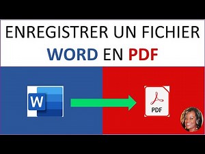 Comment enregistrer un fichier Word en PDF