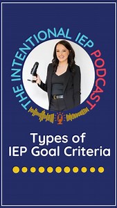 Podcast episode 3 is here and we’re diving into IEP goal criteria. ❓Did you know that when you choose the most appropriate and accurate goal criteria to measure progress for an IEP goal skill, it pretty much tells you how to collect data on it? 😱 Yep! That’s what makes goal criteria so important. Let’s cover this and more in this week’s episode. 🎙️Comment PODCAST and I’ll send you the Apple Podcast link. Don’t use Apple Podcasts? No big, @theintentionaliep Podcast is available in all podcast p