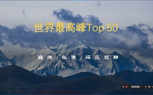一分钟看完世界上最高的50座山峰