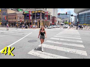 🎶 Nashville TN Music City Walking Tour | Broadway Nashville in 4K