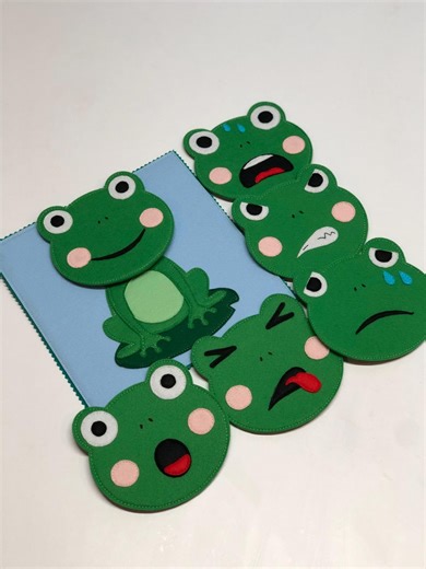 Felt Frog Emotions Toy, Learning Montessori Feelings Emotions Play, Preschool Social Emotional Game for Kids, Make Faces & Describe Feelings - Etsy