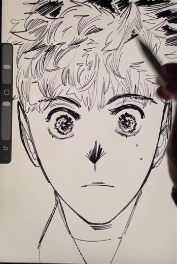 Anime manga sketch realise on procreate ✍️🍁 || #draw #drawing #Anime #Manga #sketch , animes and mangas art, sketch, inked and inking process