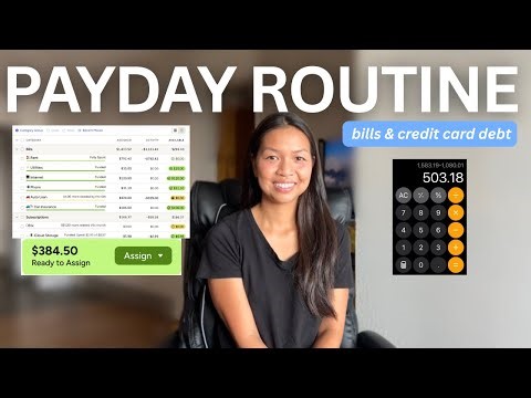 $2,221 PAYDAY ROUTINE 💸 How I am Budgeting Bills & Credit Card Debt