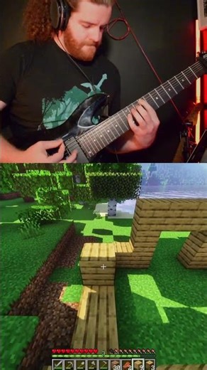 Pigstep from Minecraft on 8 string guitar #minecraft #minecraftshorts #metal