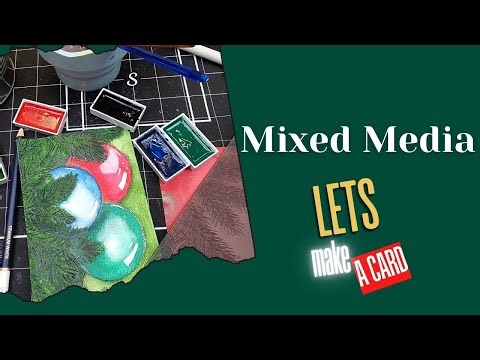 Mixed Media Holiday Card