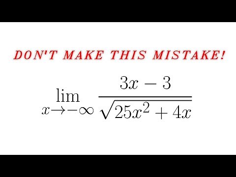 Limits that Approach Negative Infinity - Calculus 1