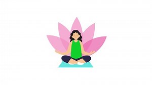 Woman Meditating Lotus Pose Pink Flower Stock Footage Video (100% Royalty-free) 3554484193 | Shutterstock