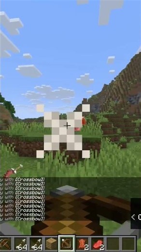 I made a crossbow gun in minecraft #minecraft #minecraftcommand