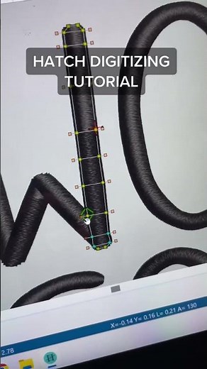 Hatch Digitizing Tutorial 💯 #digitizing #embroideryideas #embroiderydesign #embroiderydigitizing