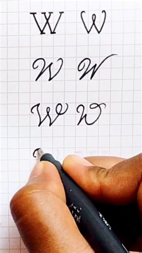 Different types of "W" ¹⁴⁴ #cursive #handwritting #calligraphy #shorts #alphabet #lettering #howto