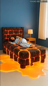 ASMR Element Beds: Brick vs Lava vs Stone! 🧱🌋🪨| Most Satisfying Visuals Ever | #asmr #shorts #viral