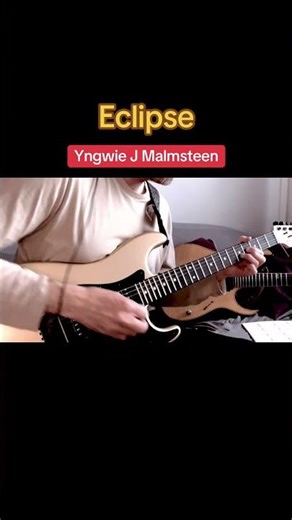 “Eclipse” by Yngwie Malmsteen (INSTRUMENTAL) Guitar Cover, intro sweep picking 1990