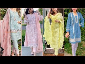 Beautiful Pure Lucknowi Chikankari suit designs Ideas 2022 ♥️ | Chicken Kari Kurti Suit Designs