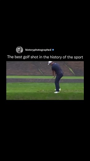 During a Masters practice round, Jon Rahm pulled off a stunning trick shot on the 16th hole—skipping the ball across the water and sinking it perfectly into the cup. What started as a tough position turned into one of the most iconic practice round moments. Earlier that day, Rahm said if “God wants it,” his good form could lead to a Masters win. This shot certainly made believers out of many. | History In Pictures
