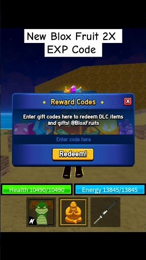 New Blox Fruit 2X EXP Code #bloxfurit #roblox