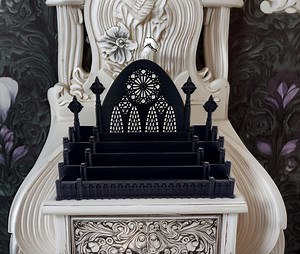 Gothic Cathedral Makeup Organizer | 3D Printed Gothic Desk Storage & Home Decor - Etsy