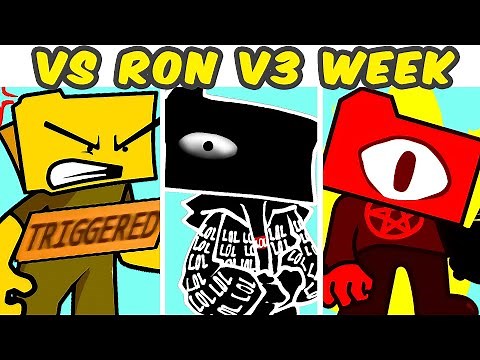 Friday Night Funkin VS RON V3 FULL WEEK + Extra Song (Fanmade Unofficial) (FNF MOD/Ron Resurrection)