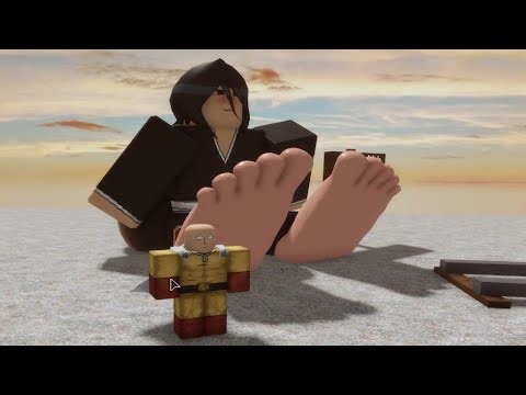 Saitama Gets to Rukia's Feet in Roblox