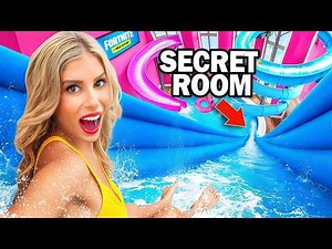 I Built a SECRET Room in a WATERPARK!