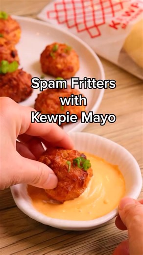 Golden, crispy, and packed with flavor! 🍽️🔥 This Spam fritter gets a delicious twist with Kewpie Mayo—because everything’s better with a little extra umami! 🤩 Recipe inspired by @thetastebud 🧡 #Kewpie #KewpieMayo #KewpieUSA #Spam #Fritter | Kewpie USA