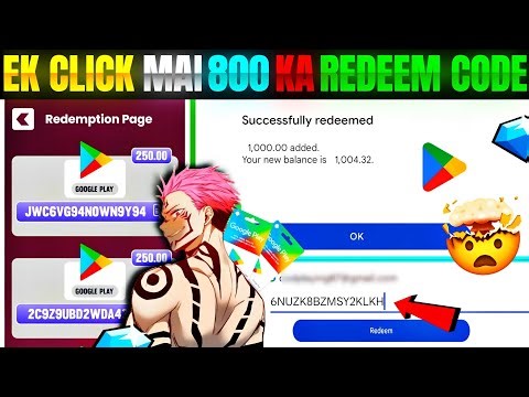 CLICK KR KE FREE REDEEM CODE | 800 REDEEM CODE FREE | HOW TO GET GOOGLE PLAY STORE REDEEM CODES FREE