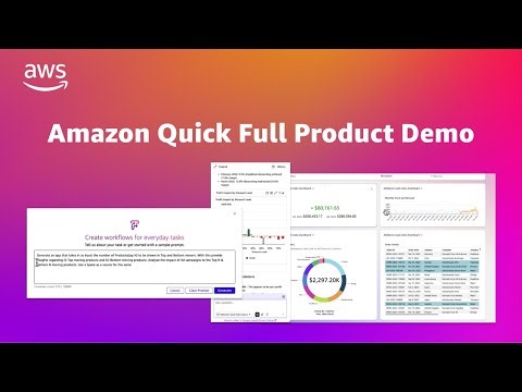 Amazon Quick End-to-End Product Demo